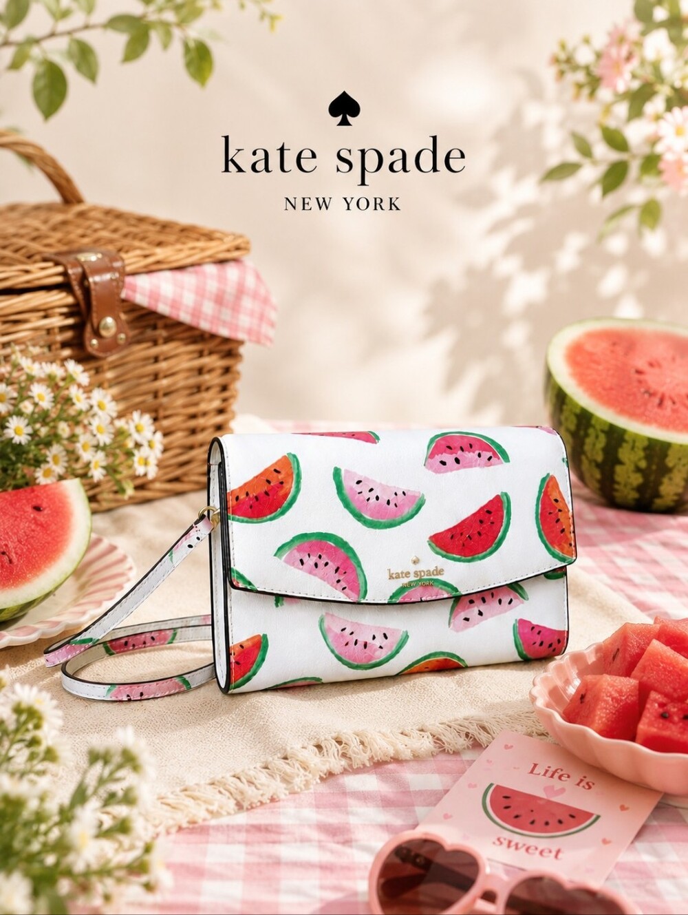 Kate Spade Watermelon Crossbody Wallet Bag